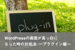 WordPressの画面が真っ白になった時の対処法〜プラグイン編〜
