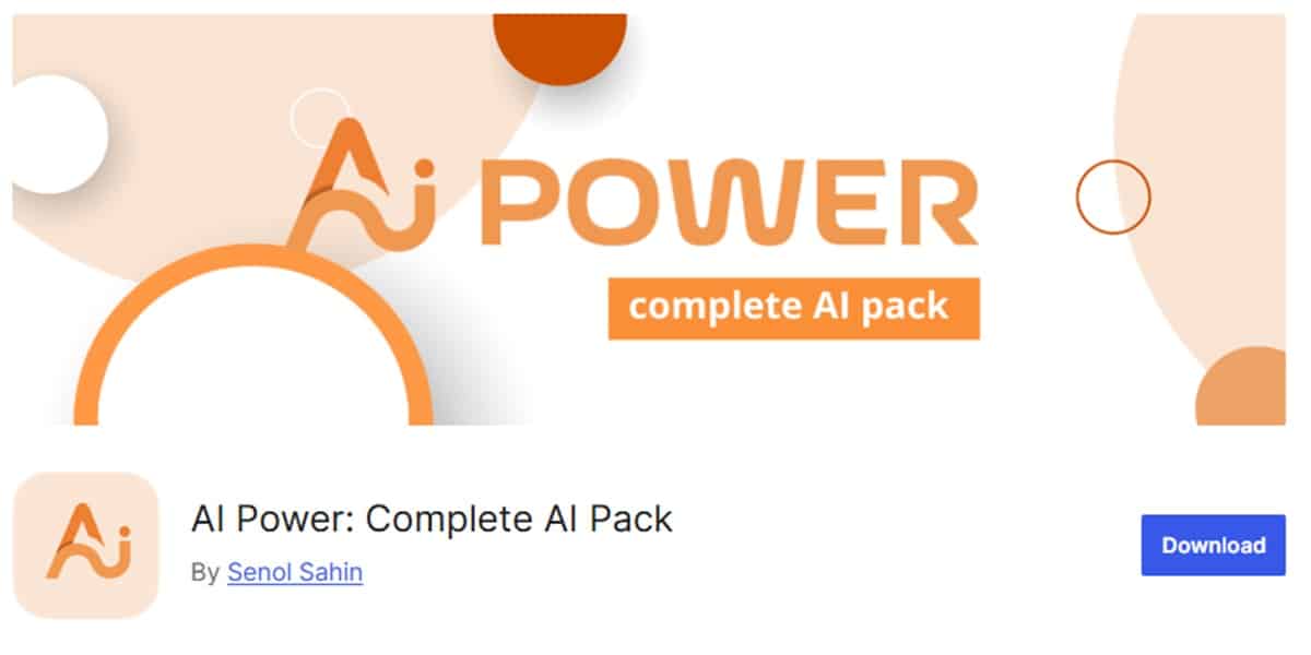 【無料版あり】「AI Power: Complete AI Pack」（チャットボット、テキスト・画像生成）